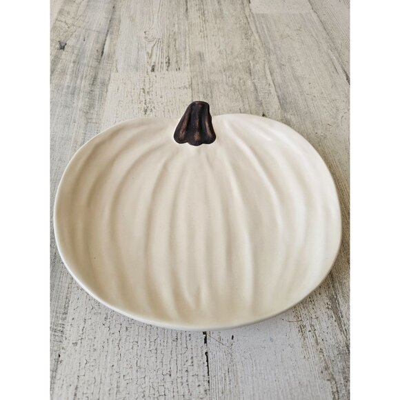 Pottery Barn pumpkin plate Barbara eigen platter fall Halloween ceramic - Picture 1 of 6